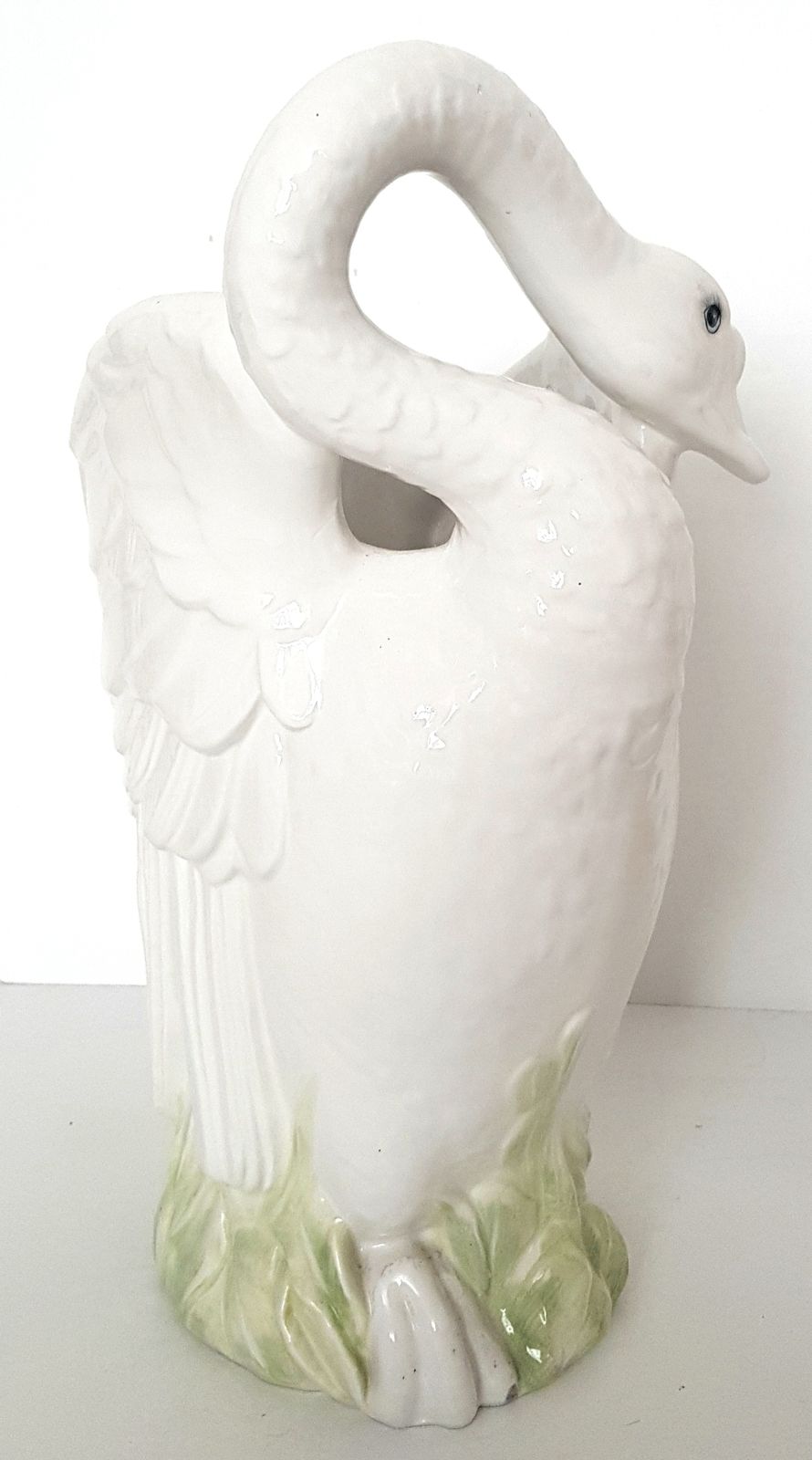 Mid Century Italian Ceramic Swan Umbrella Stand photo buy
