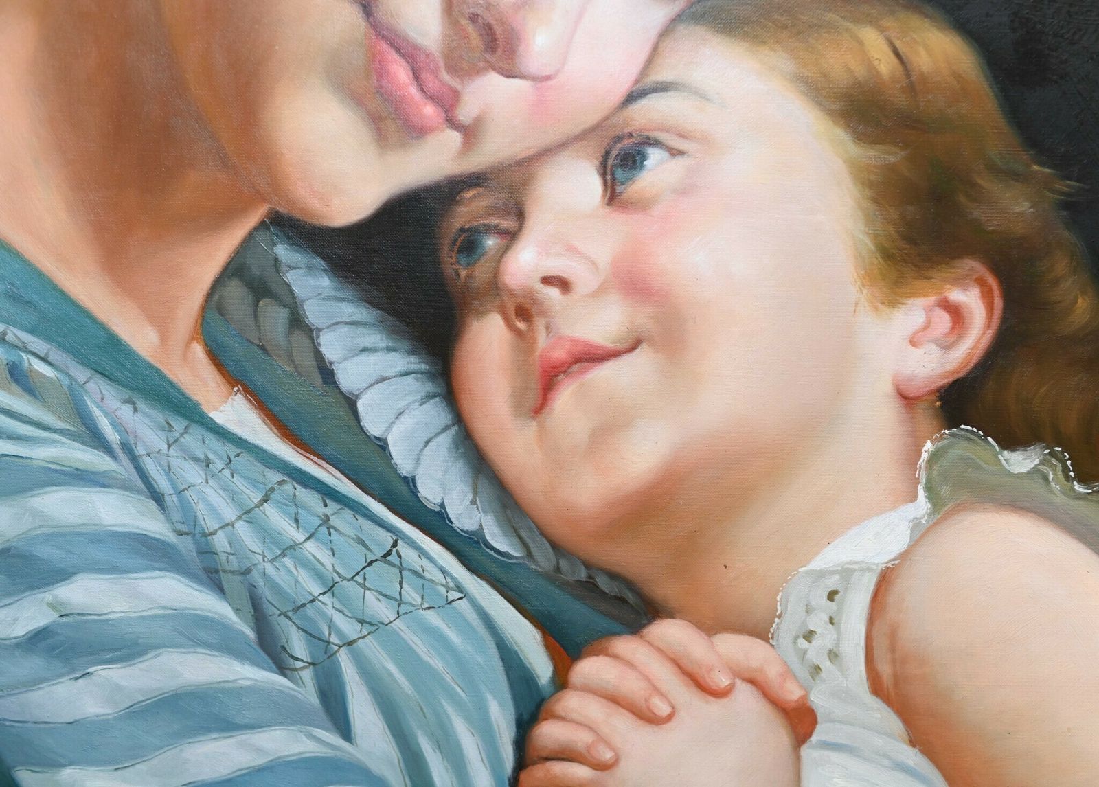 French Oil Painting Mother And Child Love Portrait 6 Ft 198 Cm photo buy