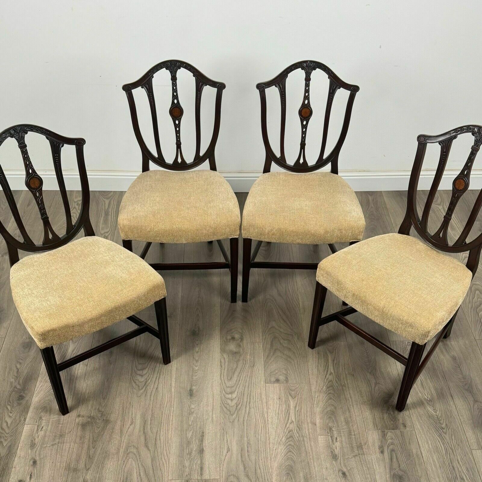 photo for sale Antique 18th Century Set Of 8 Hepplewhite Style Dining Chairs