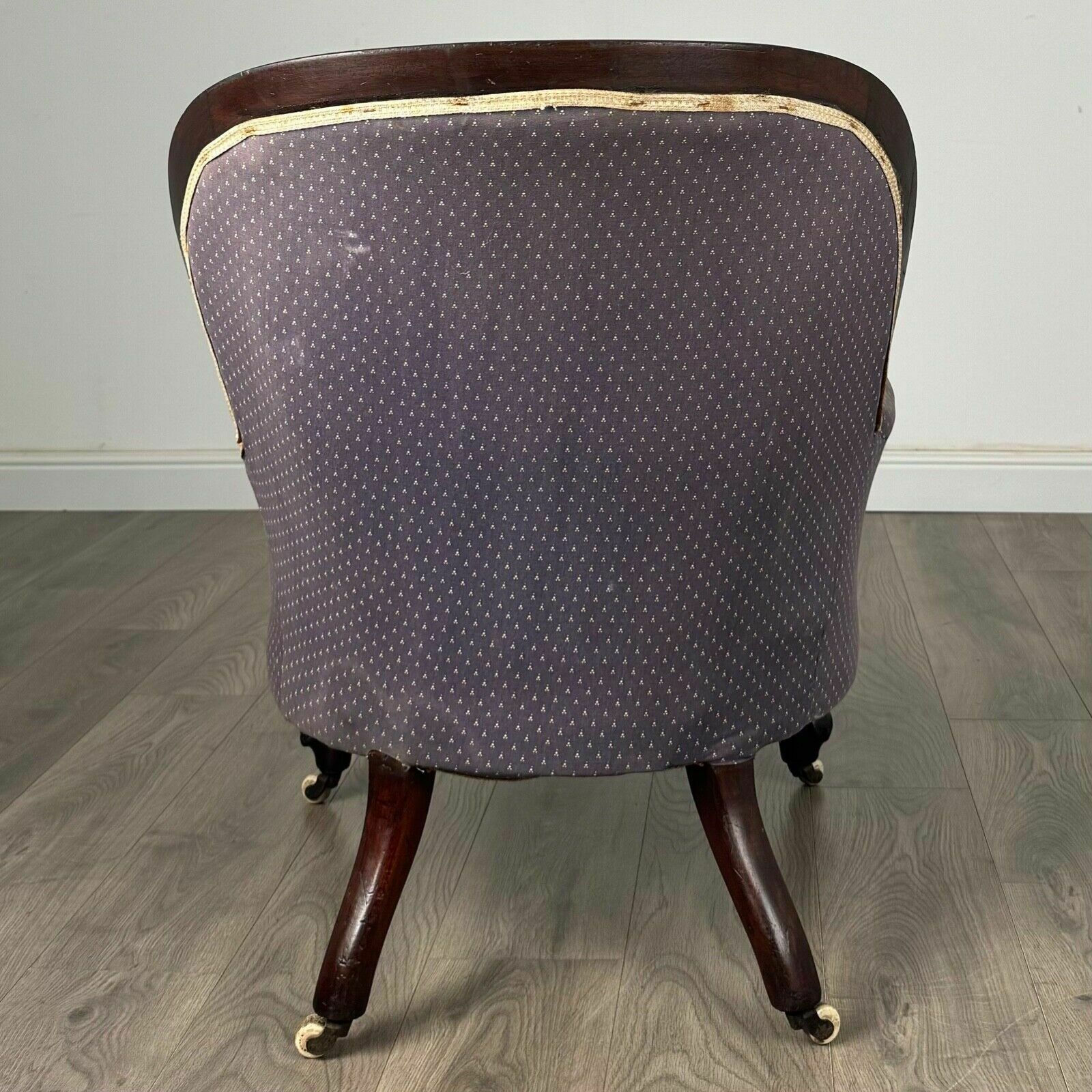 Antique 19th Century Button Back Armchair In Mahogany photo Furniture