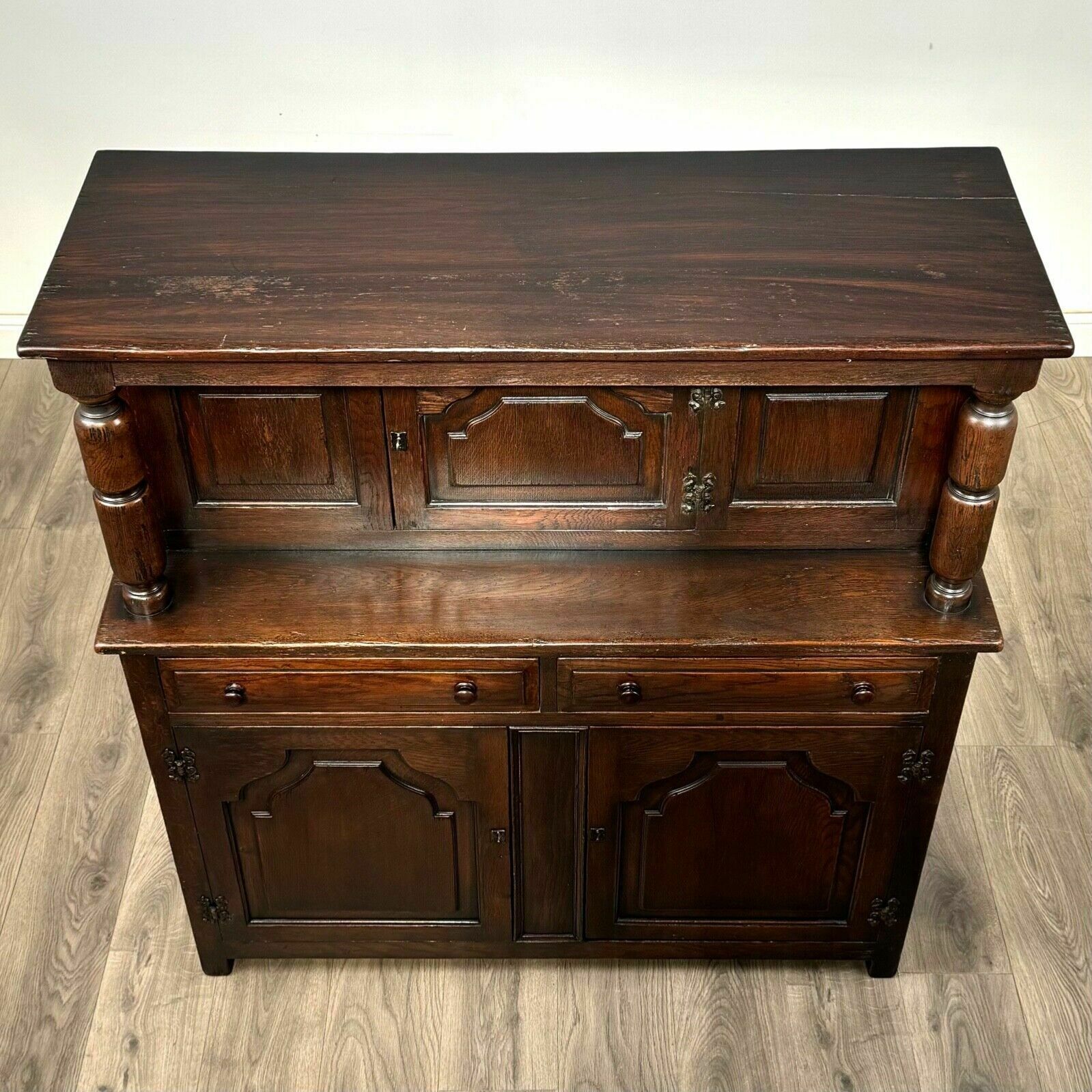 photo for sale Antique 20th Century Court Cupboard In Oak