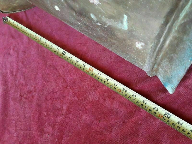 Vintage French Copper Handmade Umbrella Walking Stick Stand 60 X 30 Cm photo vinterior