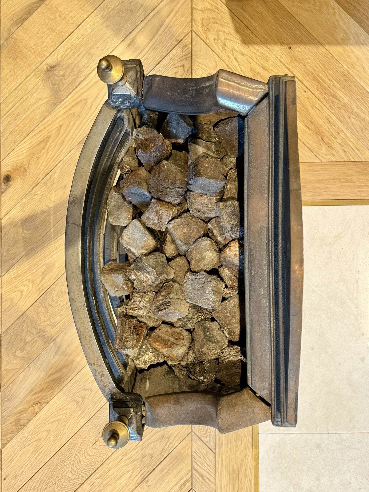 Reclaimed Victorian Style Cast Iron Fire Basket For Chimney photo Home Fixtures