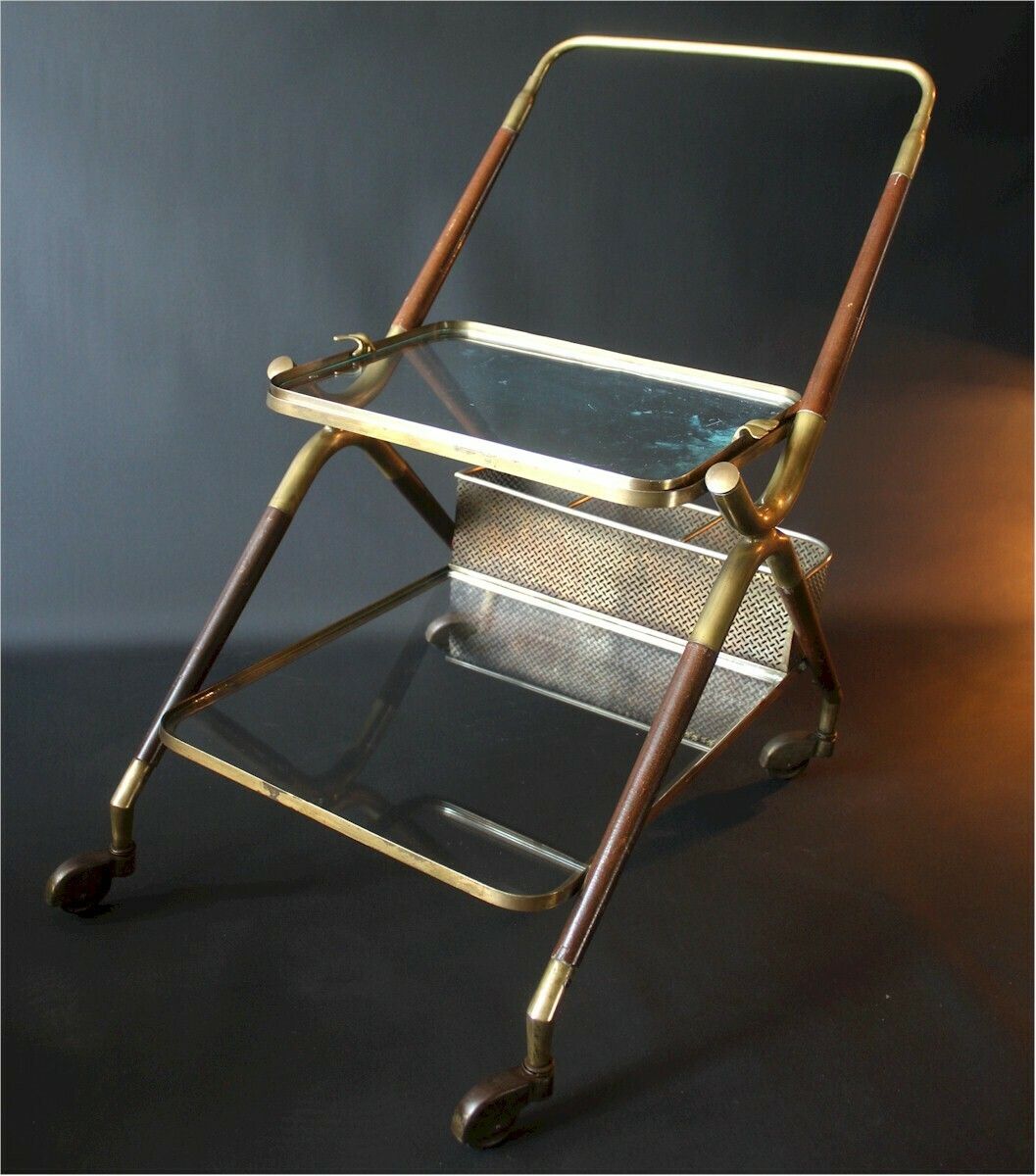 Mid Century Drinks Trolley Attributed To Cesare Lacca, Italy C.1950s photo Furniture