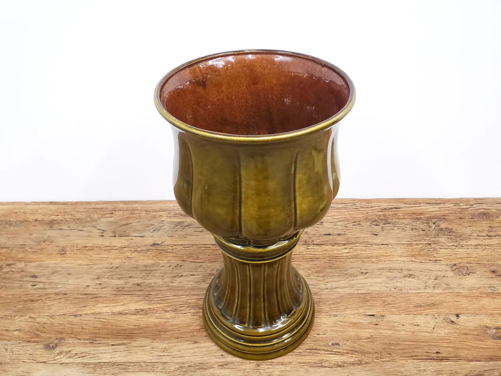 Olive Green Ceramic Vase photo furniture