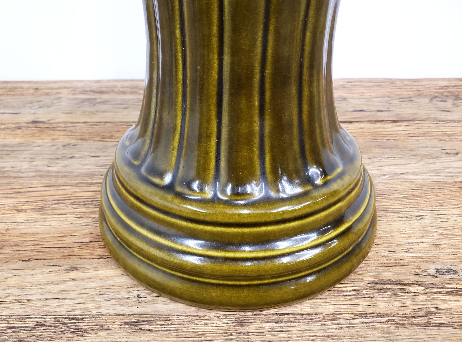 Olive Green Ceramic Vase photo Home Decor