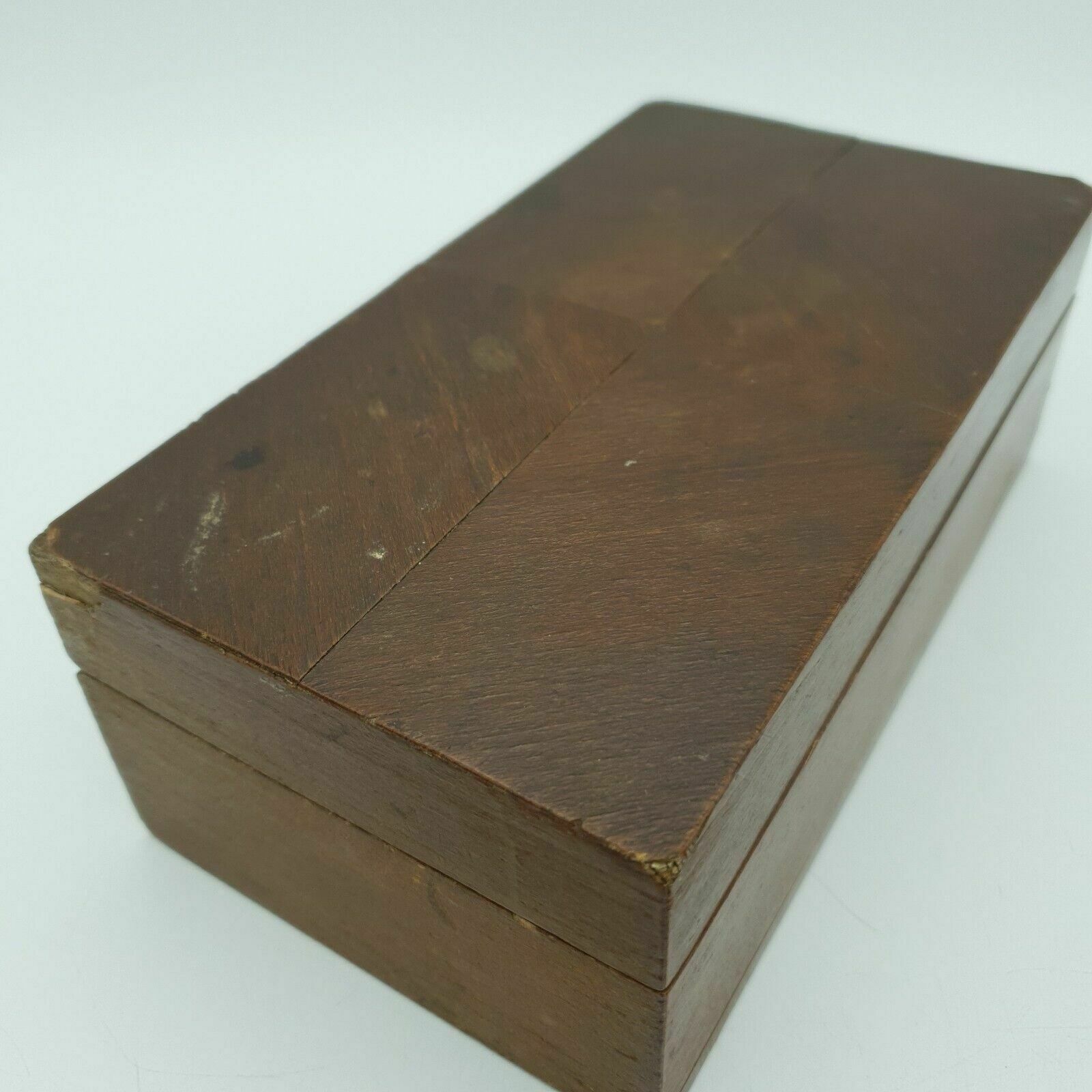 Vintage Wooden Box Made From Silver Grey Beech   Old Waterloo Bridge Piles L18cm photo Home Decor
