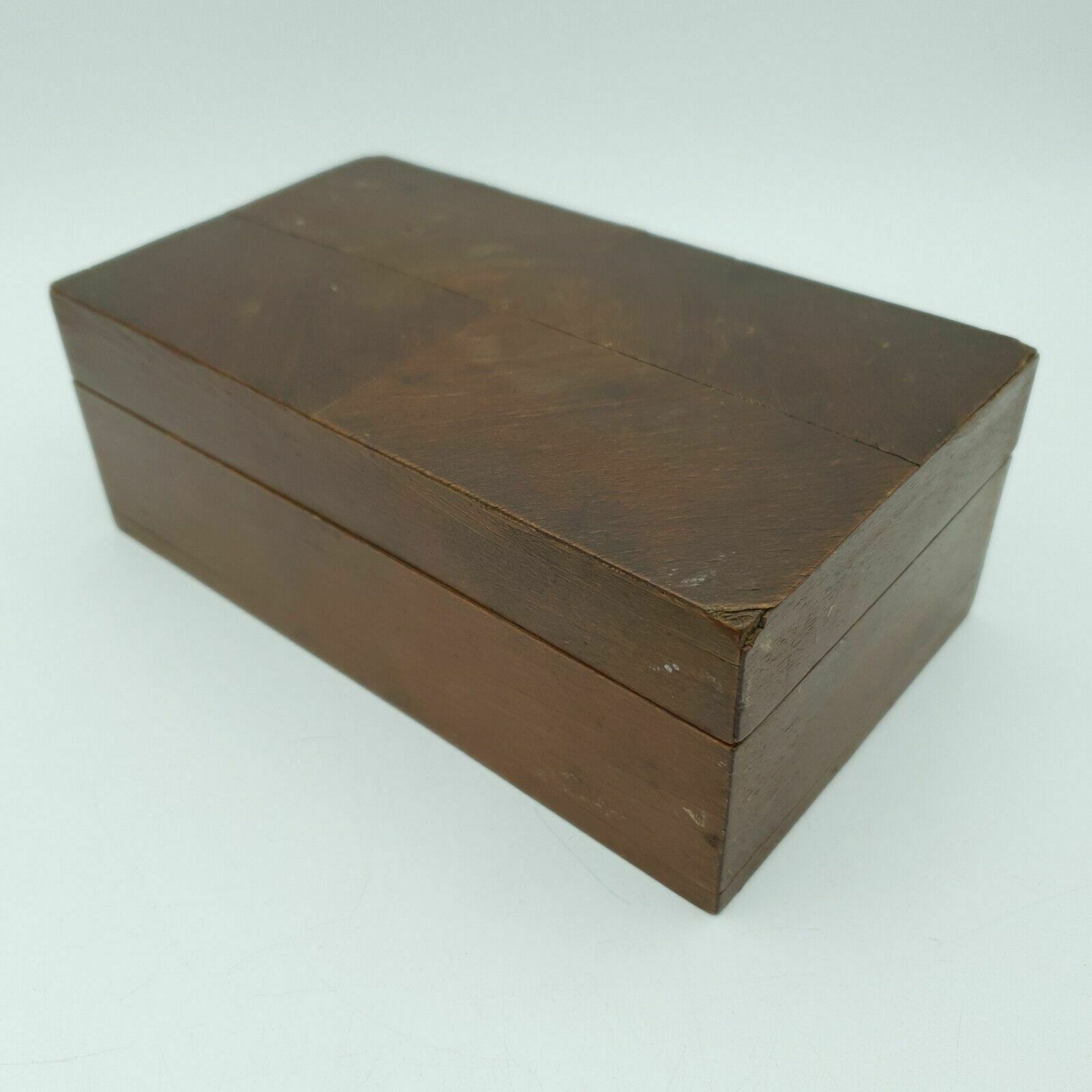 Vintage Wooden Box Made From Silver Grey Beech   Old Waterloo Bridge Piles L18cm photo vintage
