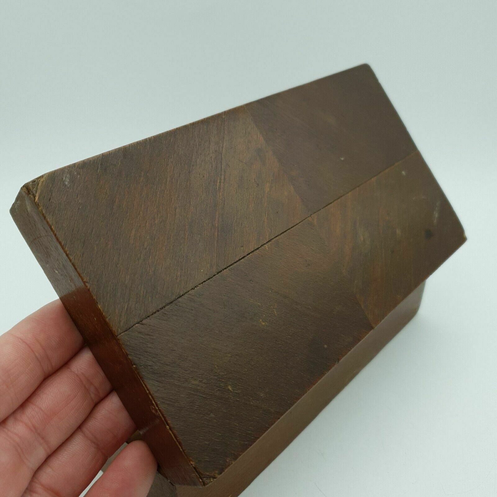 photo buy Vintage Wooden Box Made From Silver Grey Beech   Old Waterloo Bridge Piles L18cm