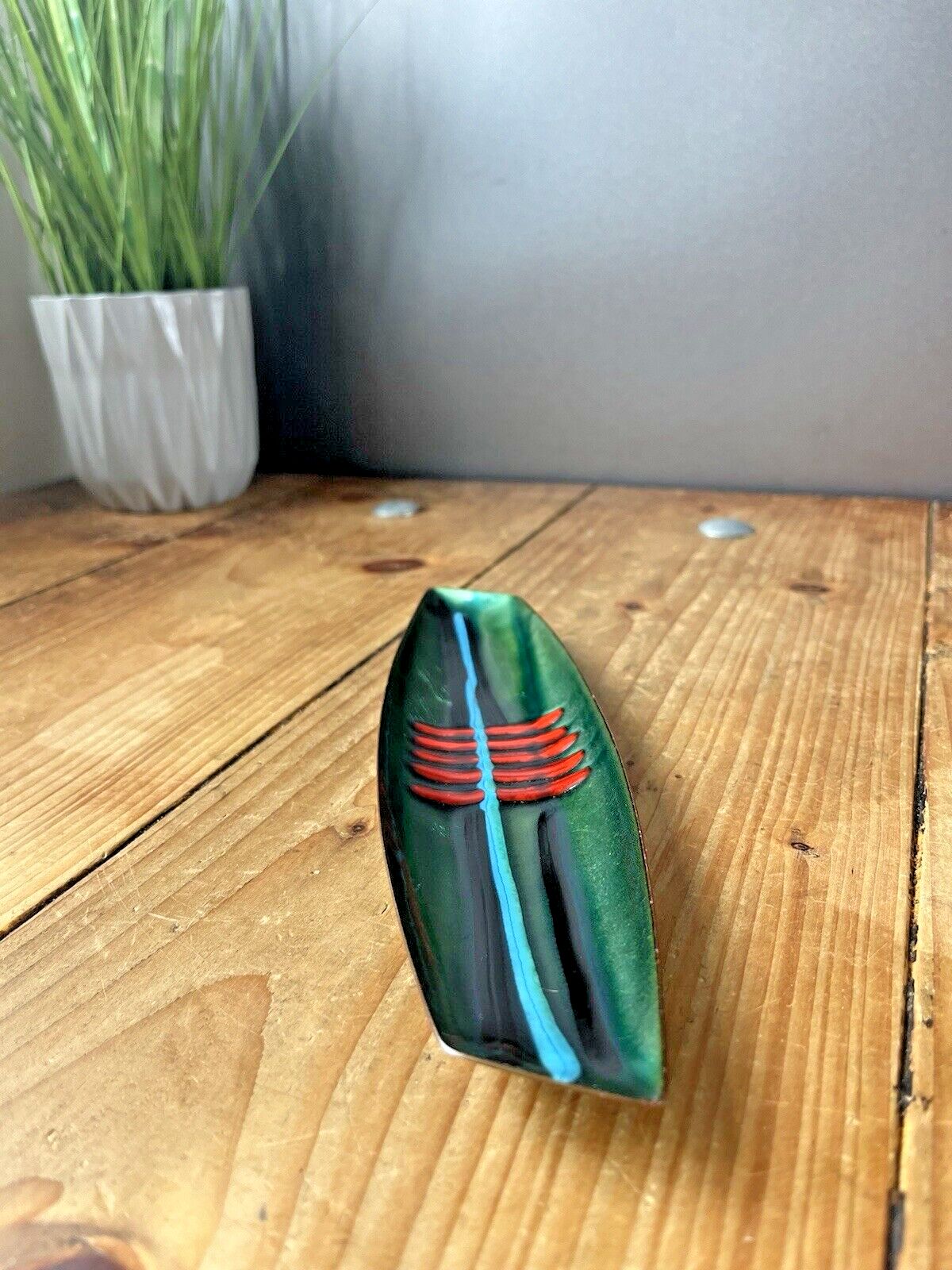 60's Modernist Laurana Italy Franco Bastianelli Enamel Pin Dish Pen Tray 70's photo Home Decor