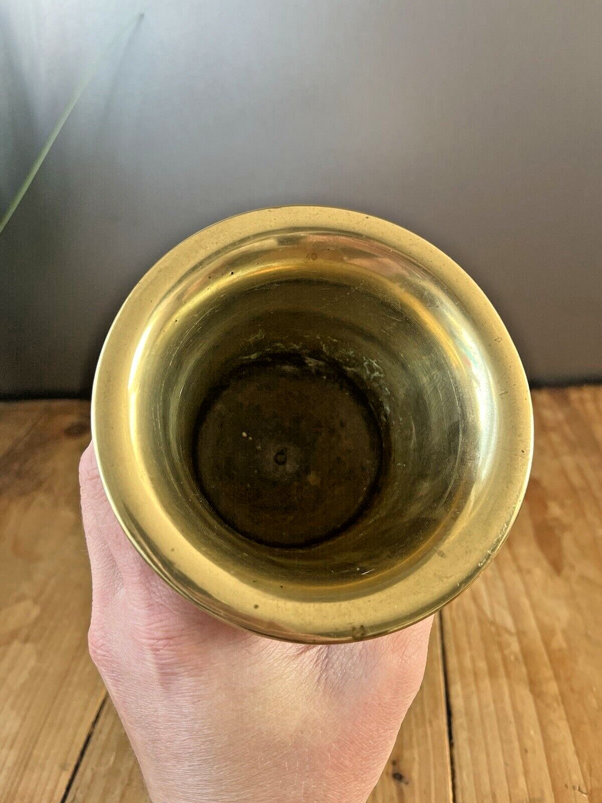 Antique 19th C Apothecary Brass Bronze Pestle & Mortar Herbs Chemist Kitchenalia photo vintage