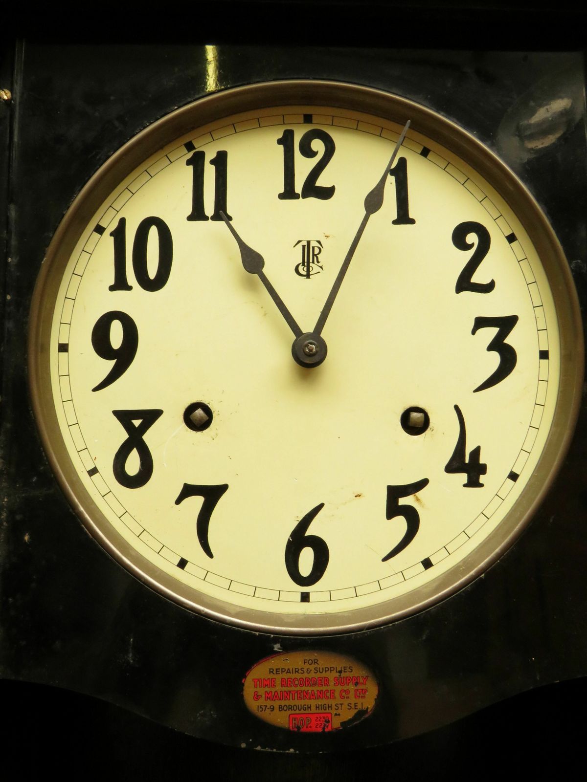 photo vintage Antique Time Recorder Clock By The Time Recorder Supply & Maintenance Co