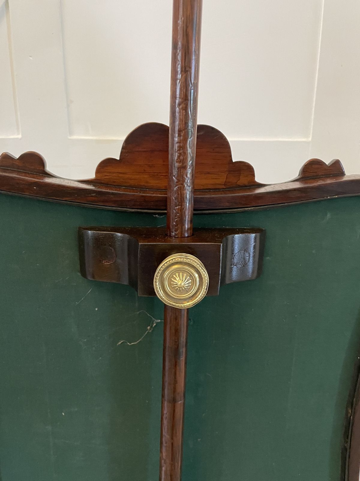 photo for sale Antique 19th Century Quality Carved Rosewood Pole Screen