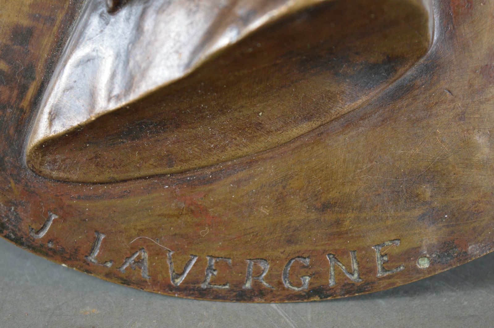 Large Signed 19th Century Bronze Portrait Plaque, Us Civil War, 'F George 1856' photo vinterior