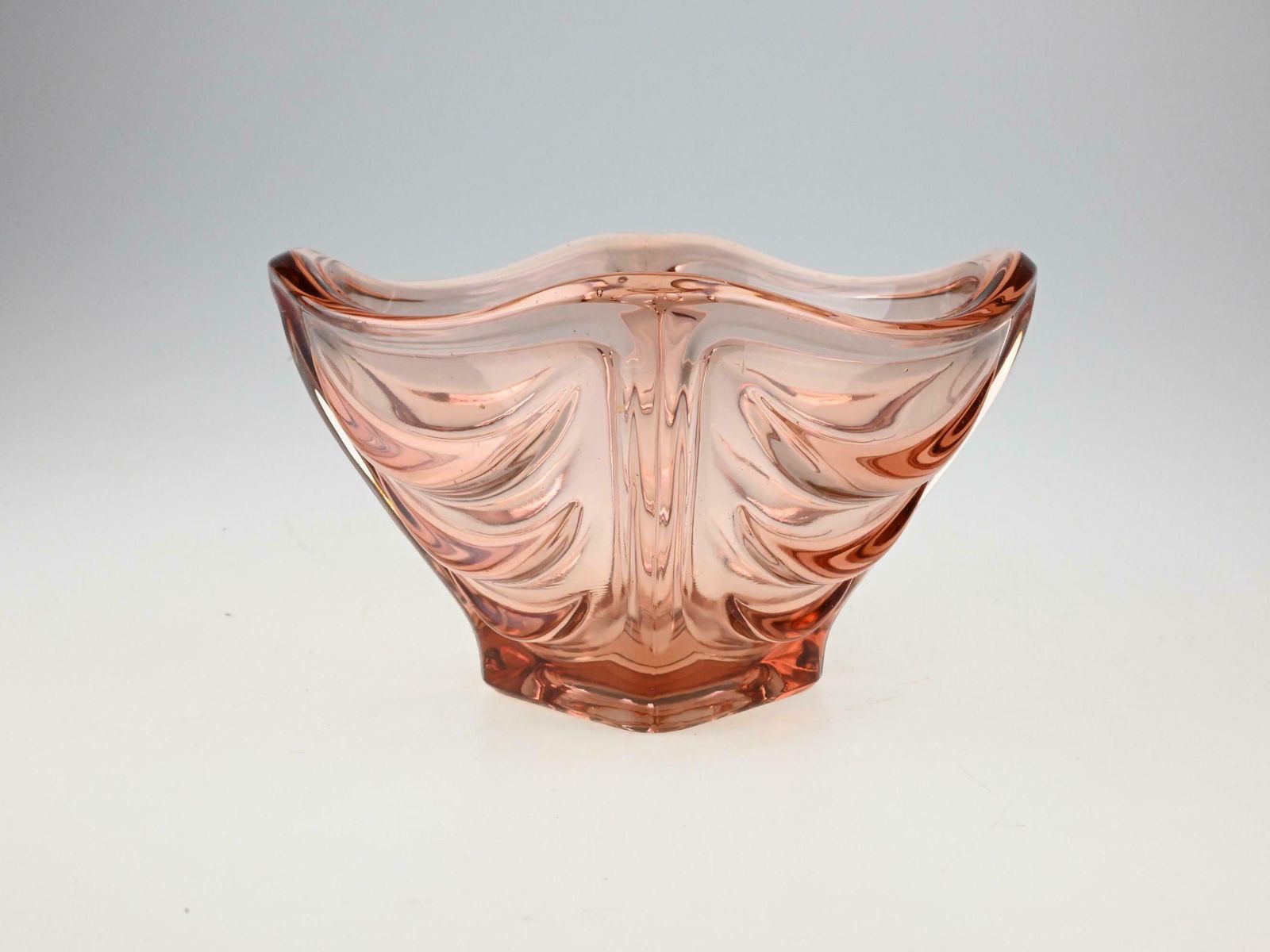 Czech Pressed Red Glass Bowl By Vaclav Hanus, Hermanova Hut, Red Bowl, Glass Bowl, Vintage Bowl, Mid Century Bowl, Vintage Glass photo vinterior