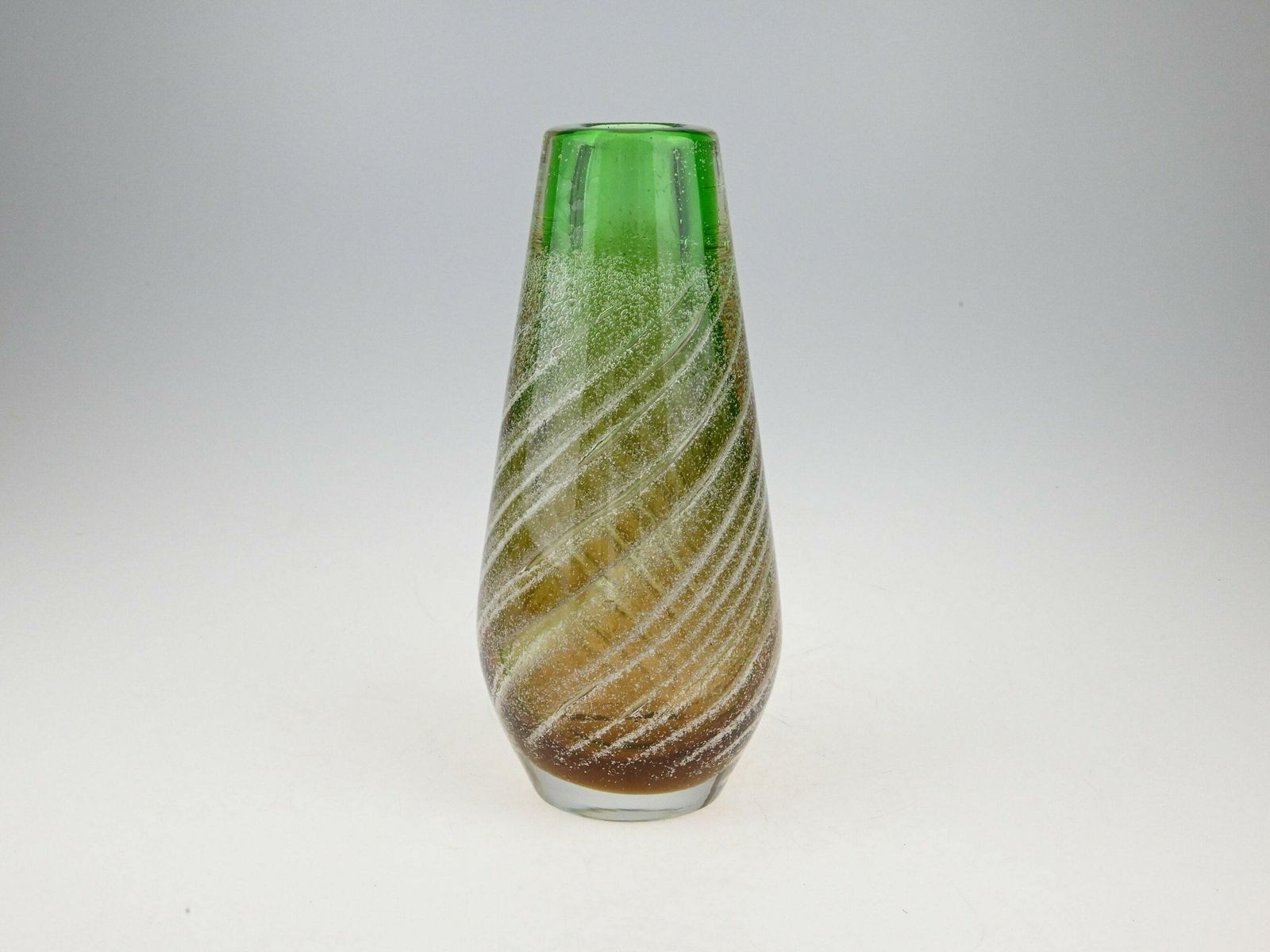 Glass Vase By Ladislav Palecek, Skrdlovice Glass Vase, Whirlpool Vase, Glass Vase, Czech Art Glass, Czech Glass, Czech Vase, Vintage Vase photo furniture