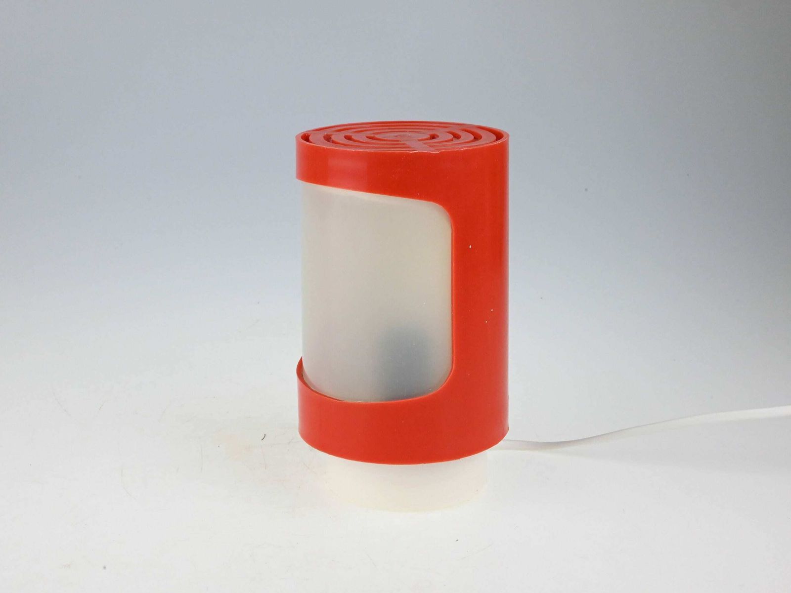Czechoslovakian Red Table Lamp, Red Desk Lamp, Mid Century Lamp, Atomic Desk Lamp, Desk Lamp, Bedside Lamp, Mid Century Lighting, Table Lamp photo vintage