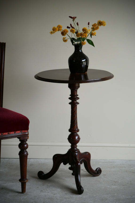 Antqiue Mahogany Occasional Tripod Table photo buy