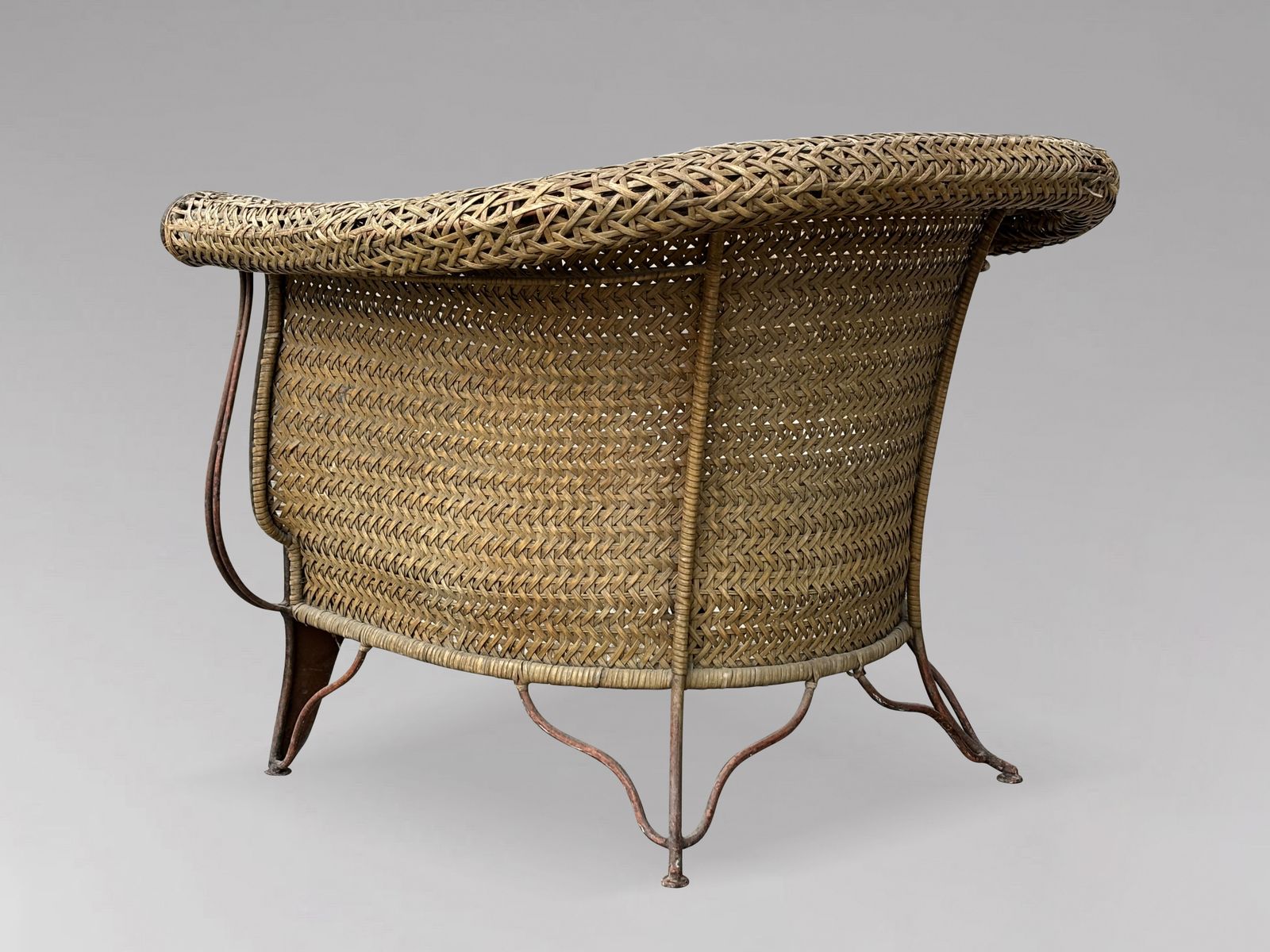 Pair Of 1970s Woven Rattan Lounge Armchairs photo furniture