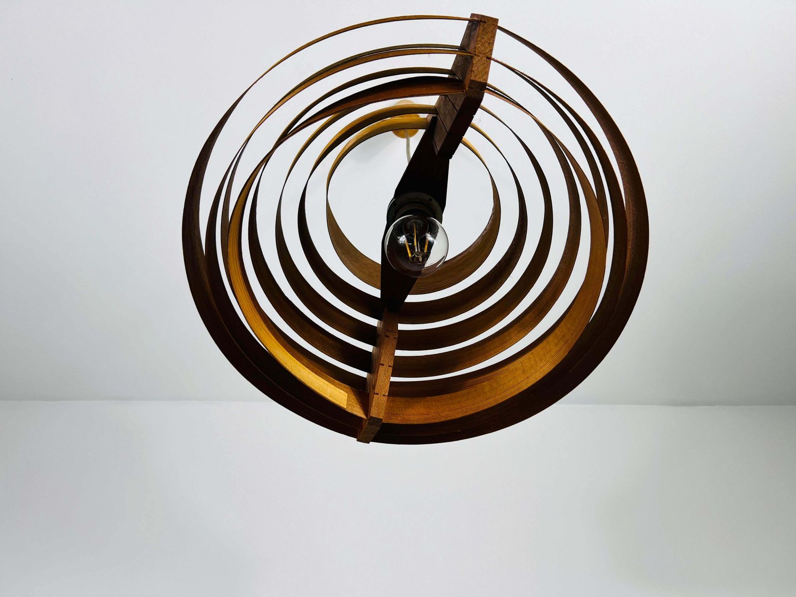 Mid Century Wooden Pendant Lamp By Hans Agne Jakobsson, Sweden, 1960s photo buy