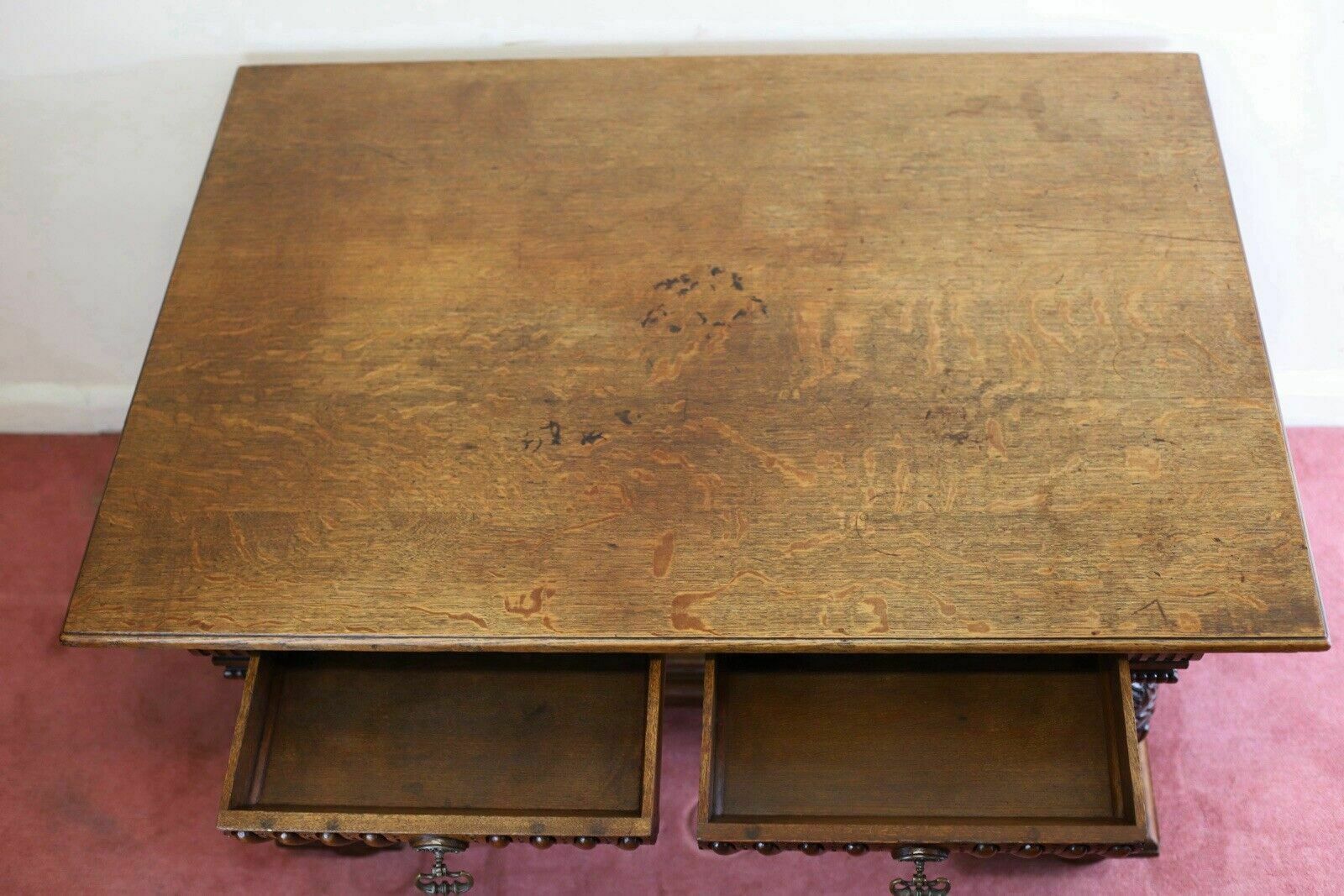 Gillows Of Lancaster Superb Victorian Carved Oak Library Table photo 3950.0