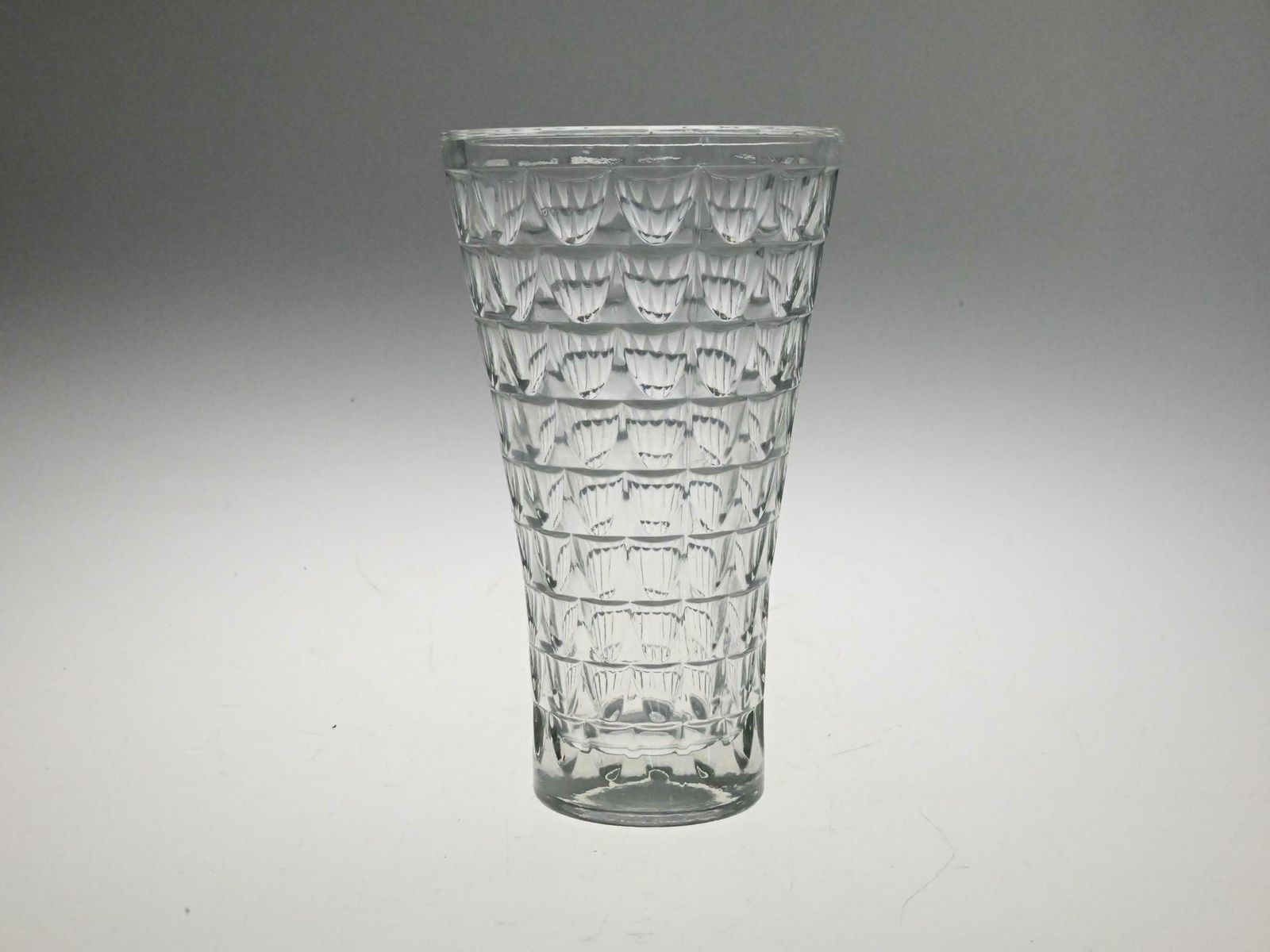 Pressed Glass From Sklo Union, Sklo Union Vase, Clear Glass Vase, Czech Glass Vase, Glass Vase, Pressed Glass Vase, Czech Vase, Czech Glass photo furniture