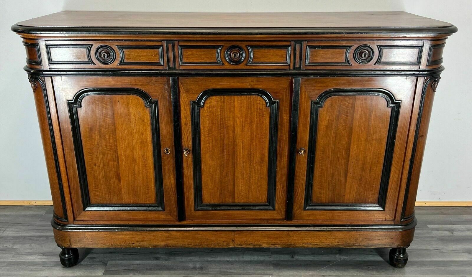 French Antique Mahogany Chest Of Drawers Sideboard