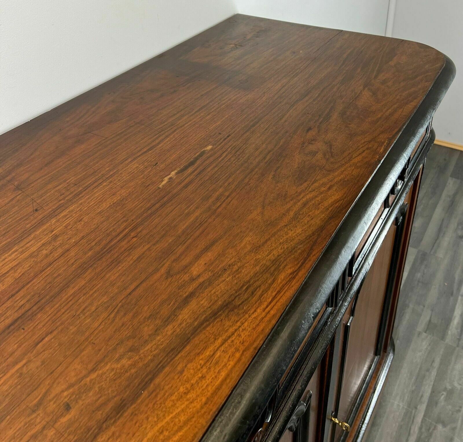 599.0 French Antique Mahogany Chest Of Drawers Sideboard photo