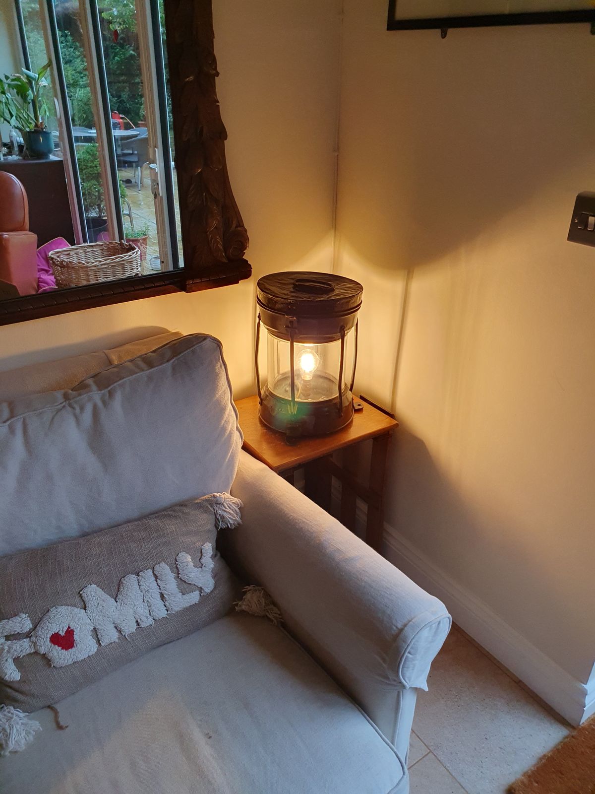 Really Nicely Patinated Ship Lantern C1900 photo furniture
