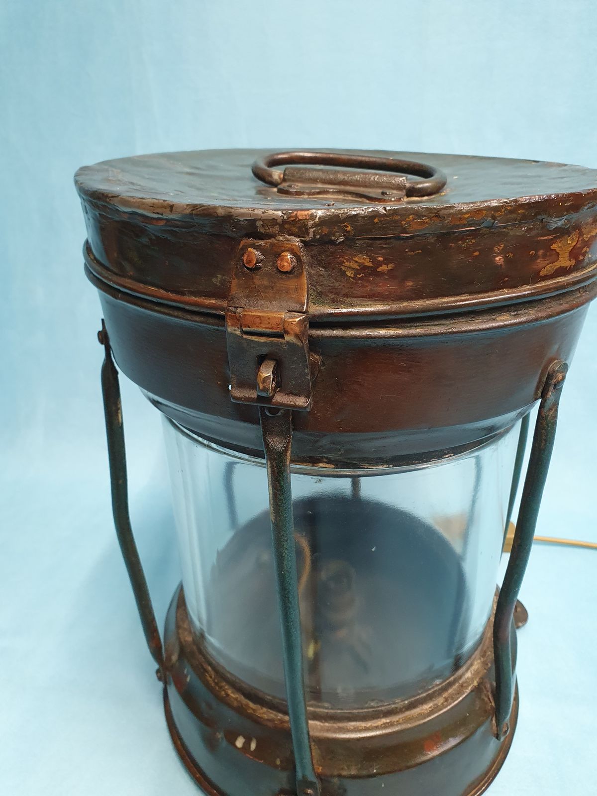 Really Nicely Patinated Ship Lantern C1900 photo 595.0