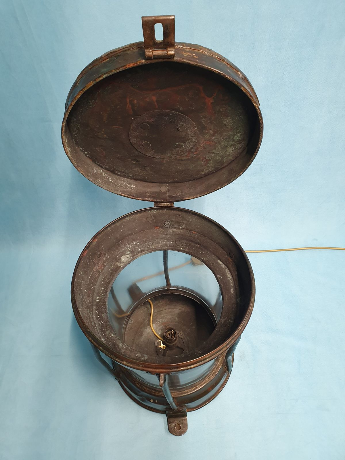 Really Nicely Patinated Ship Lantern C1900 photo vintage