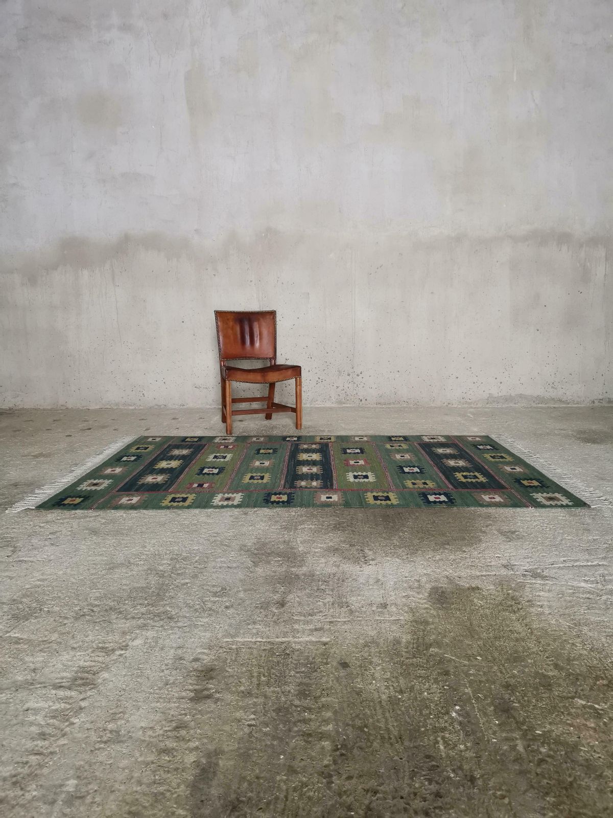 Rare "Grön äng" Carpet Designed By Märta Måås Fjetterström In 1928, Sweden. photo furniture