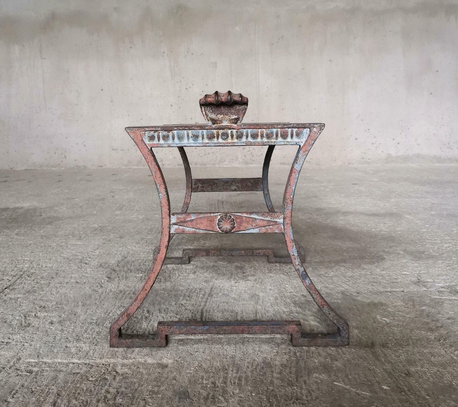 Folke Bensow Cast Iron And Solid Oak Bench For Näfverkvarns Bruk Sweden 1920s photo furniture