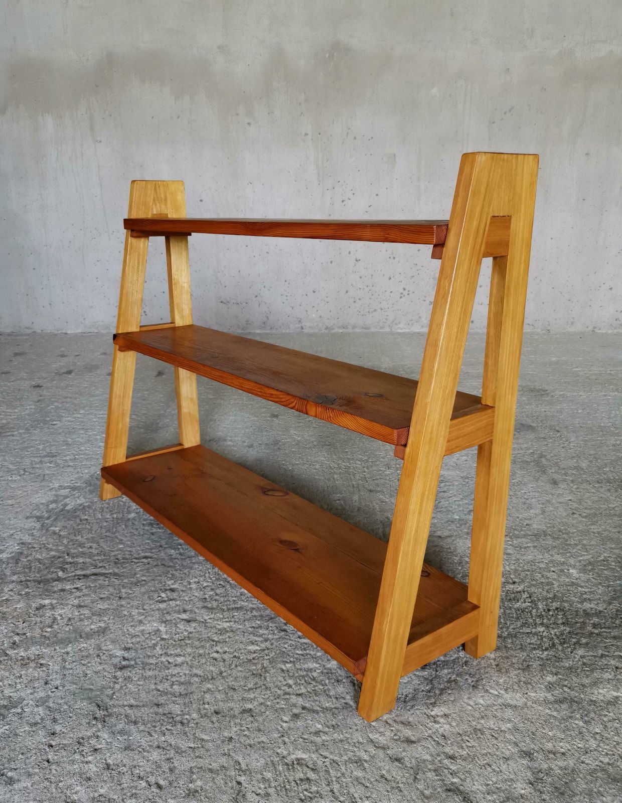 Axel Einar Hjorth Manner Pine And Elm Display Shelf, Swedish Cabinetmaker 1930s photo vintage