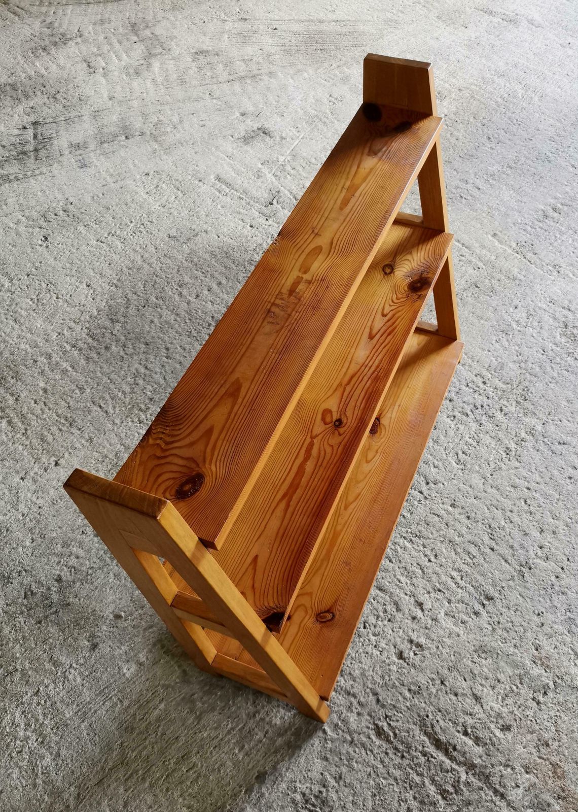 photo furniture Axel Einar Hjorth Manner Pine And Elm Display Shelf, Swedish Cabinetmaker 1930s