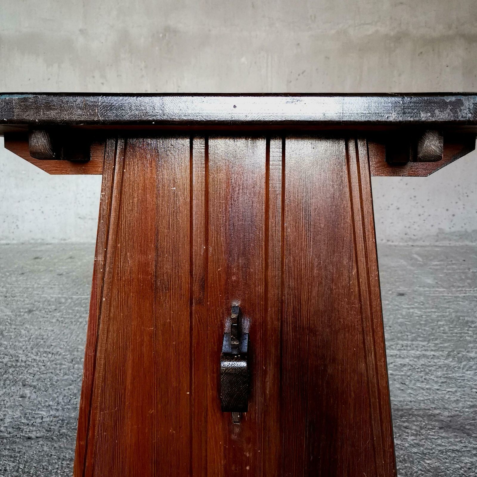 Dining Table In Solid Pine In The Style Of Axel Einar Hjorth And Göran Malmvall photo for sale
