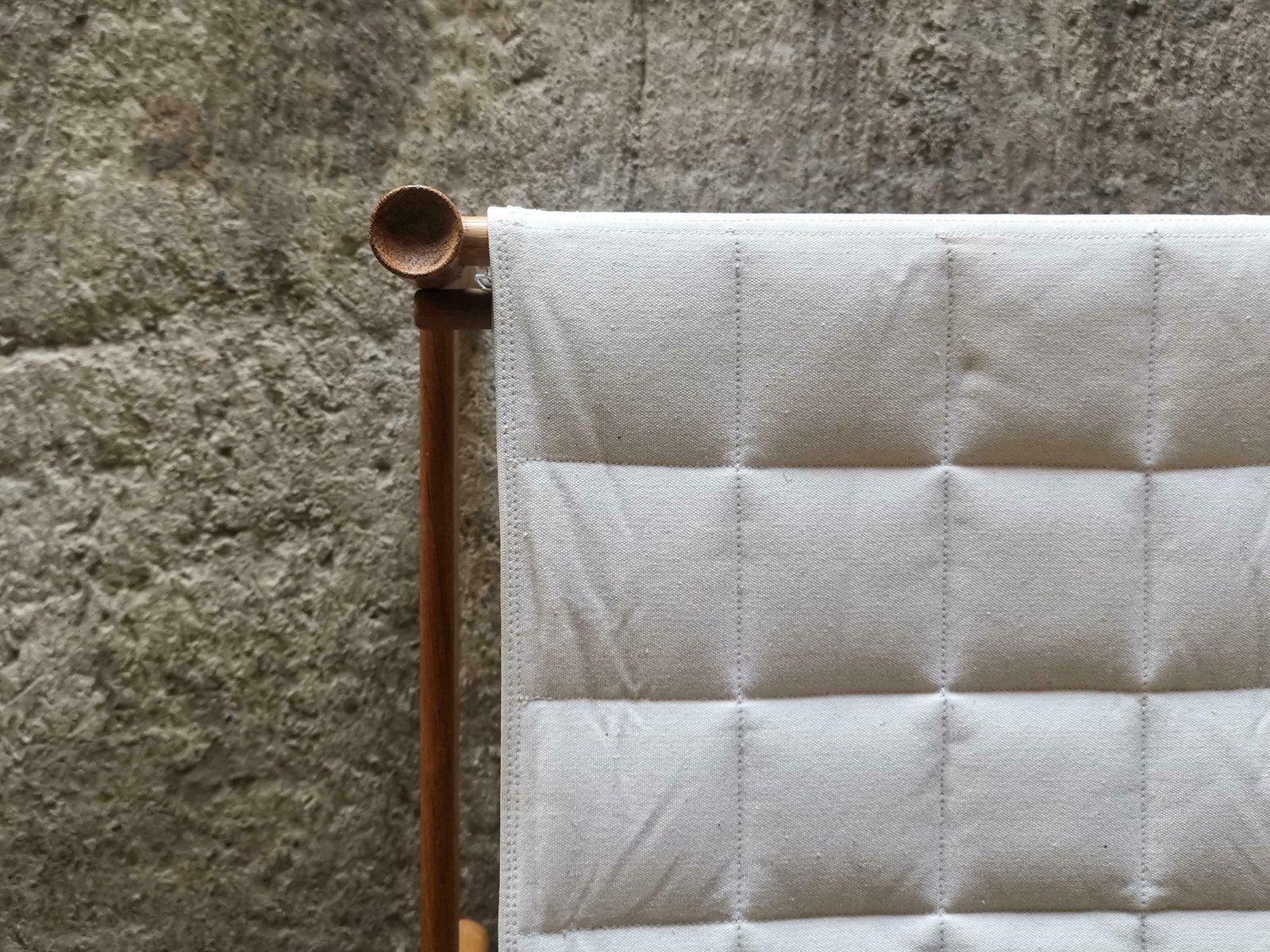 Early Danish Hans Bølling Oak Stool Quilted Canvas Seat, For Torben ørskov 1960s photo 1860.0
