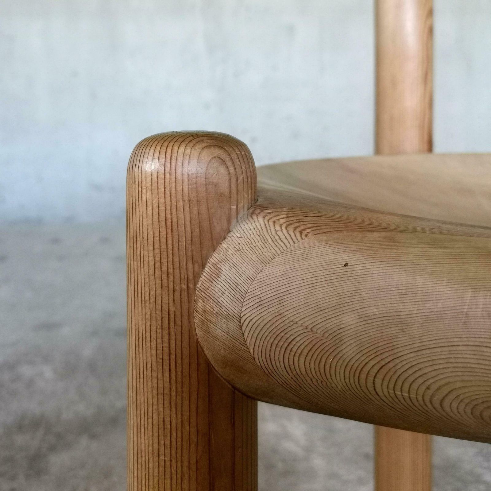 Sculptural Solid Pine Dining Chair Attributed To Rainer Daumiller Denmark 1970s photo vinterior