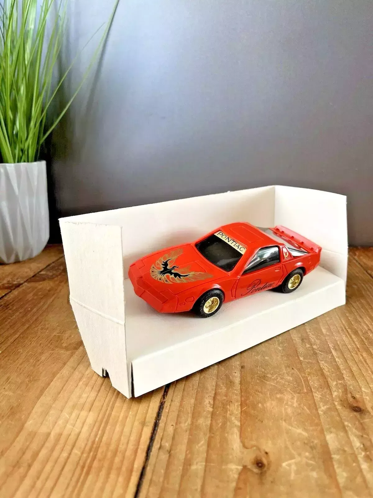 Unused Scalextric Pontiac Firebird Model Racing Car C383 Gold Wheels Slot 1:32 photo for sale