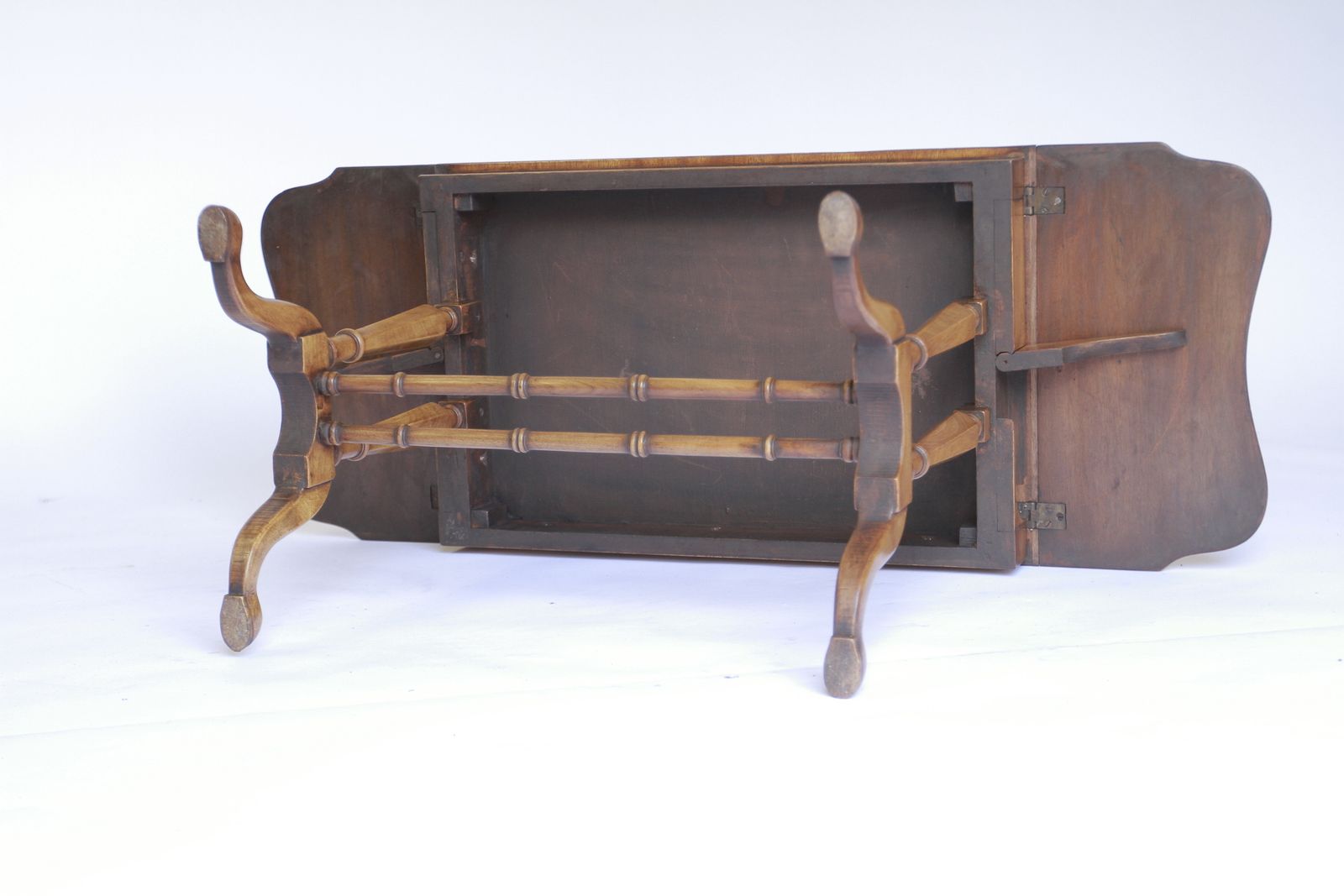 Walnut Queen Anne Style Drop Leaf Coffee Table Circa 1930s photo furniture