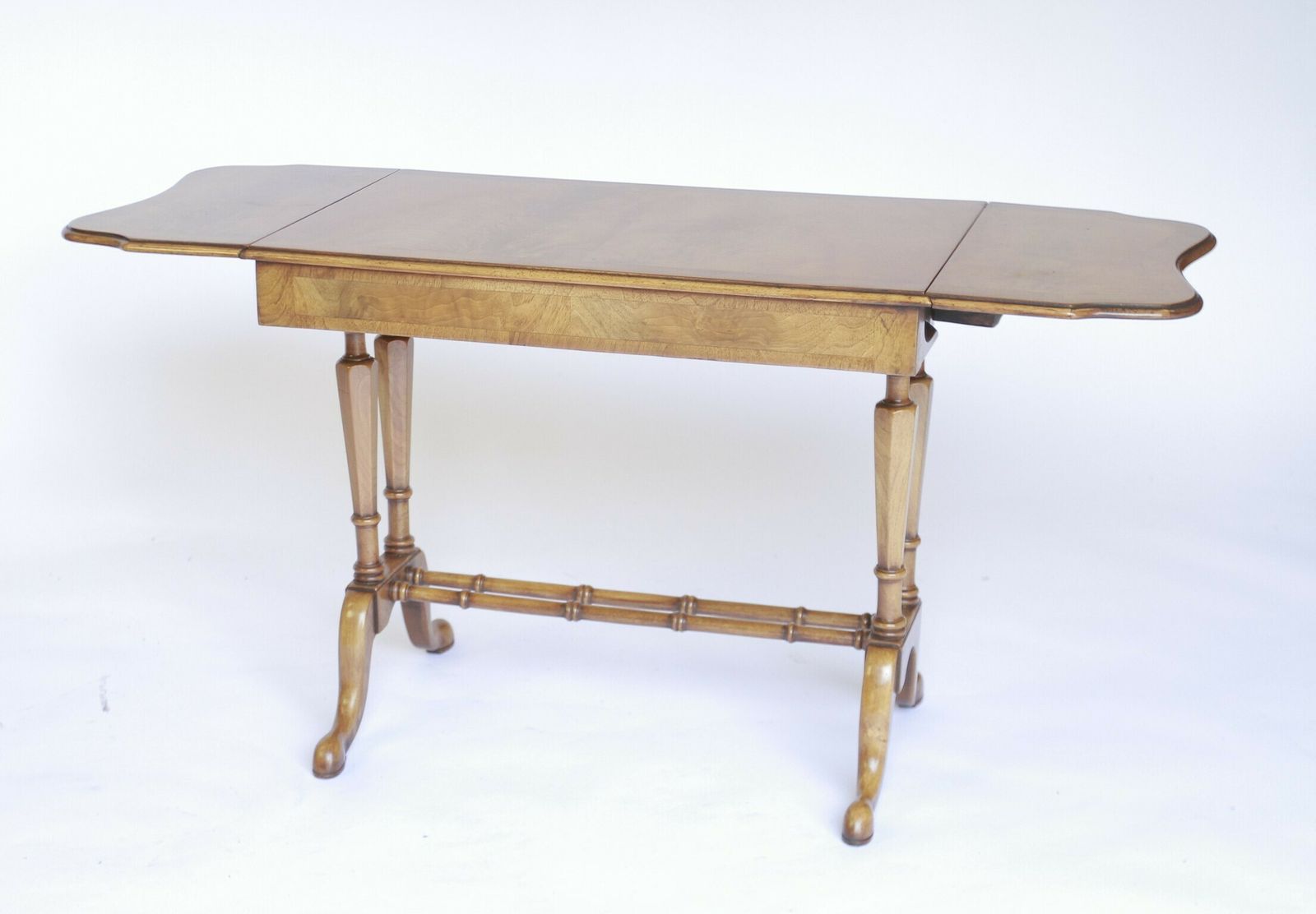 Walnut Queen Anne Style Drop Leaf Coffee Table Circa 1930s photo Furniture