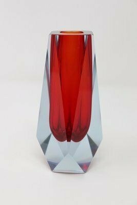 Art Glass Red Vase Attributed To Flavio Poli For A. Mandruzzato, 1960s photo for sale