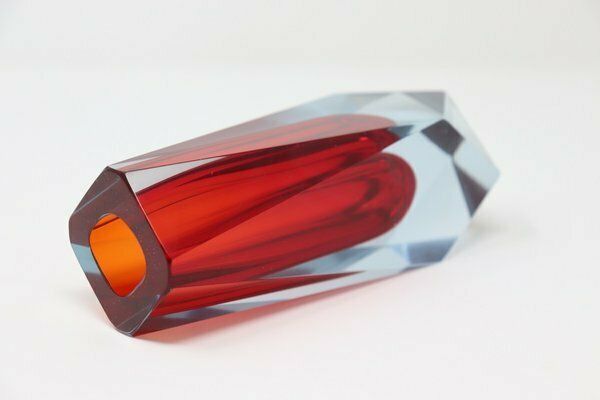 Art Glass Red Vase Attributed To Flavio Poli For A. Mandruzzato, 1960s photo 931.0