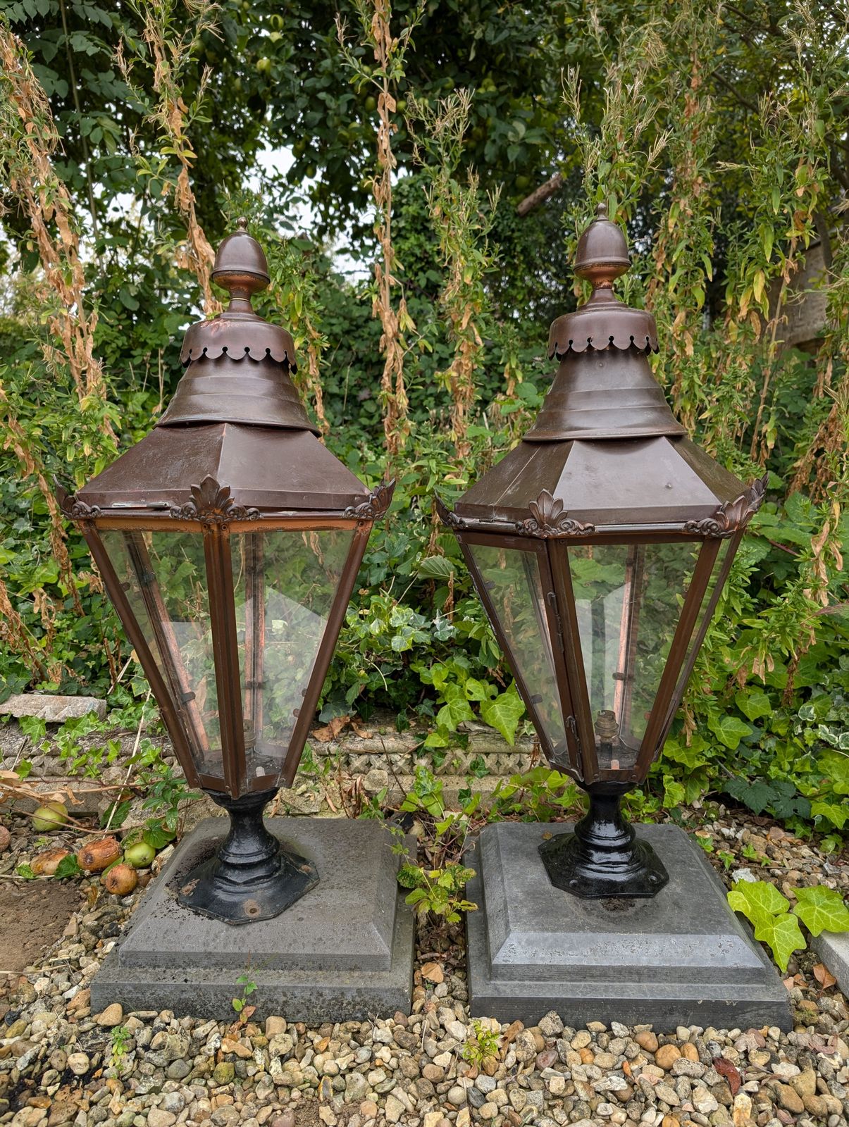 Pair Of Vintage 'Street Lamp' Style Outdoor Lamps