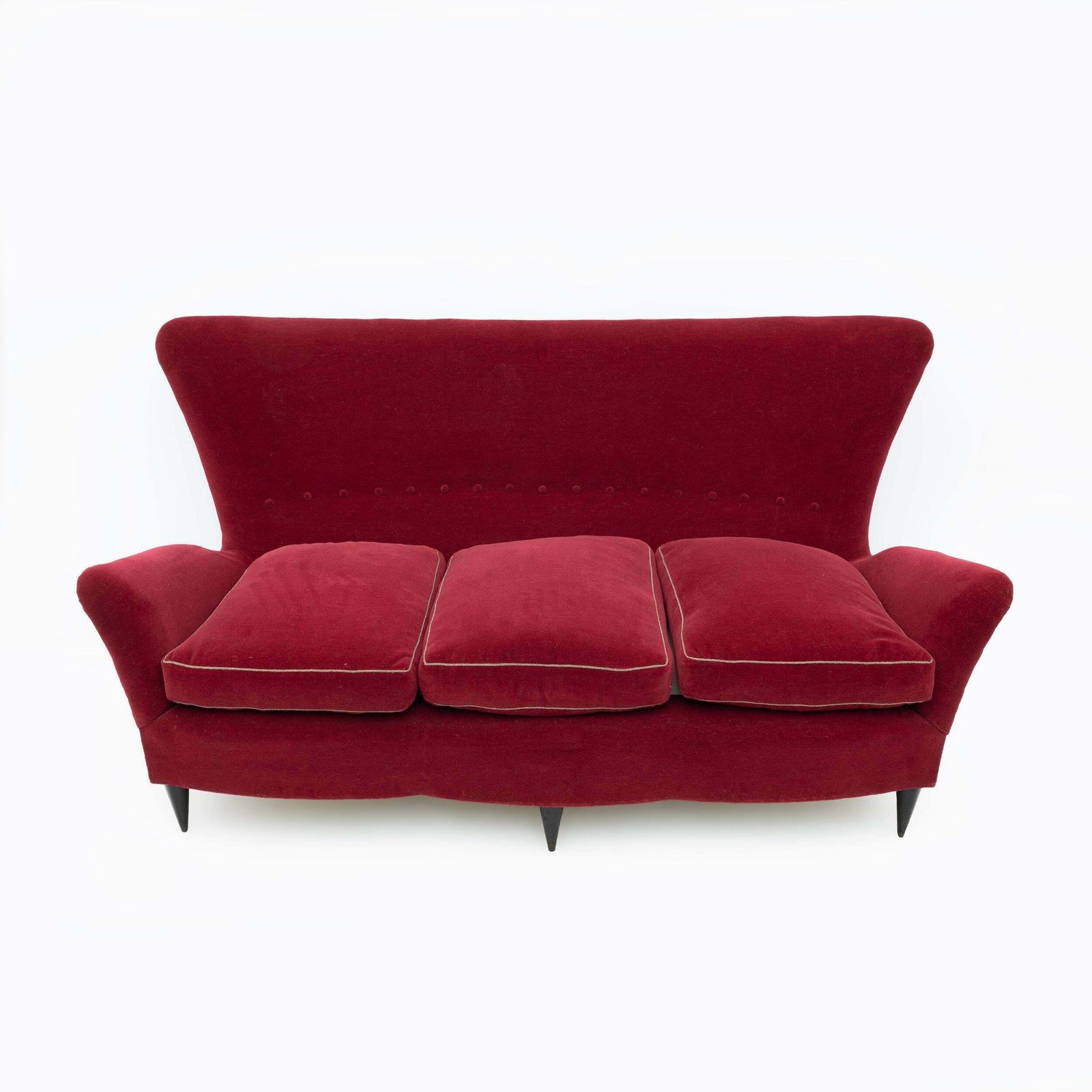 Gio Ponti Art Dèco Italian Sofa From Hotel Bristol Merano, 1950s photo for sale