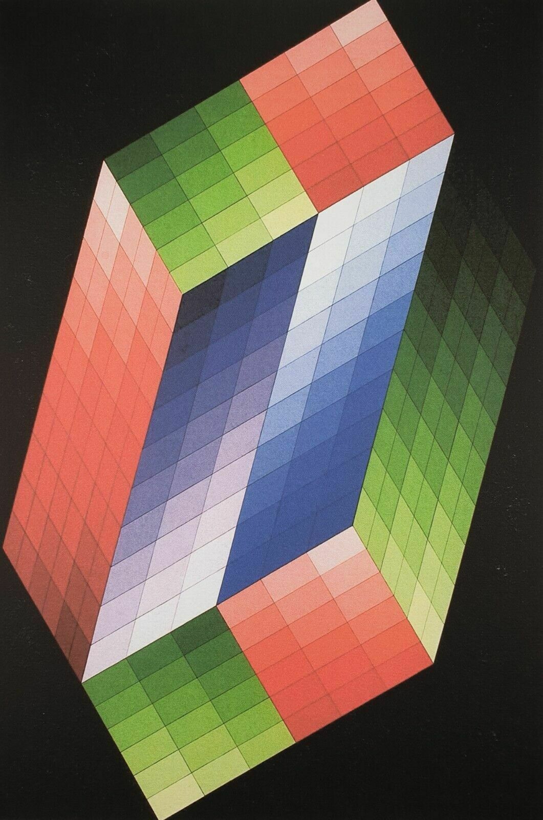Victor Vasarely, 'Torony Rbg', Plate Signed Lithograph
