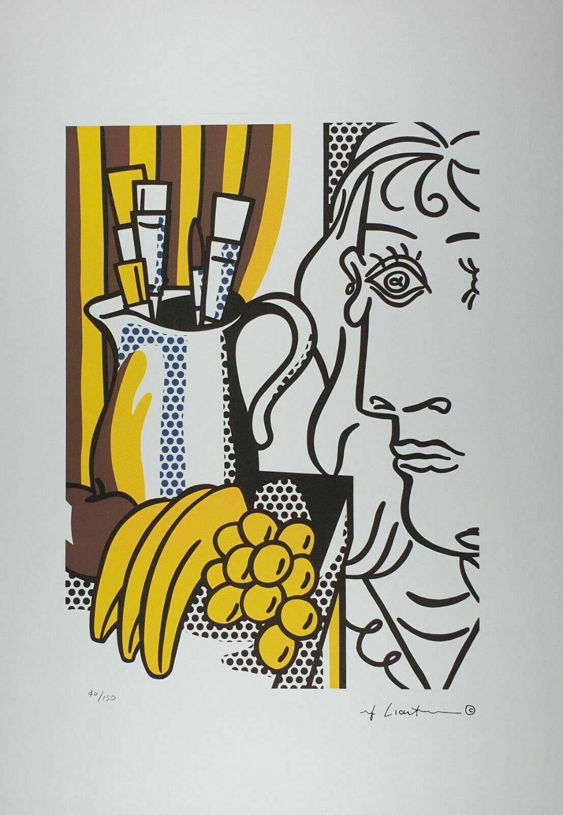 Exquisite Roy Lichtenstein Signed Lithograph – Still Life With Picasso, Plate | Museum Quality Limited Edition