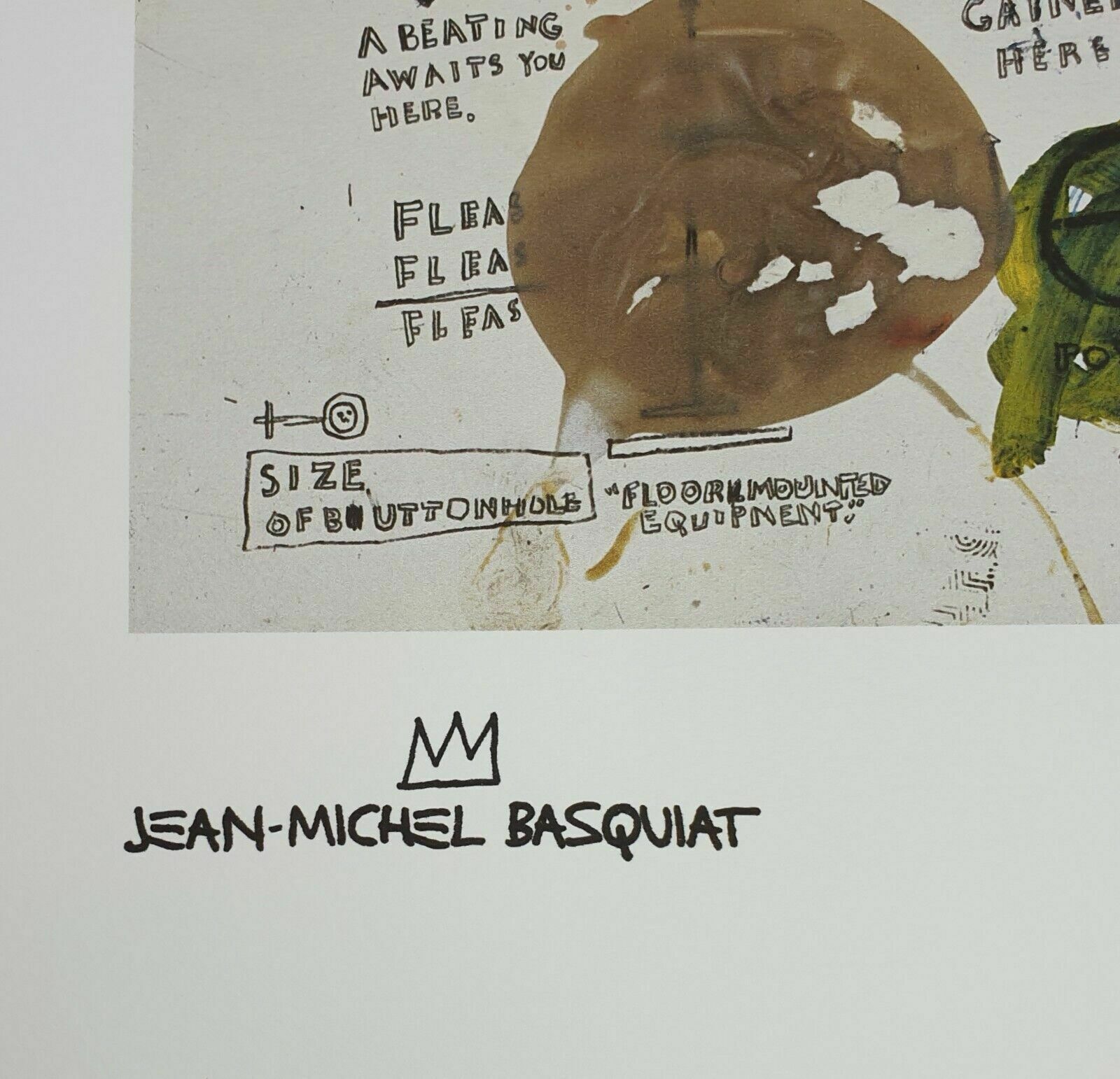 Jean Michel Basquiat, Victor (Ideal), Plate Signed Lithograph photo furniture