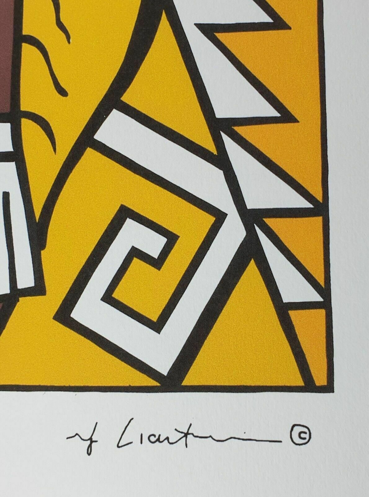 After Roy Lichtenstein (1923–1997) Indian Theme VI – Plate Signed Lithograph photo Art