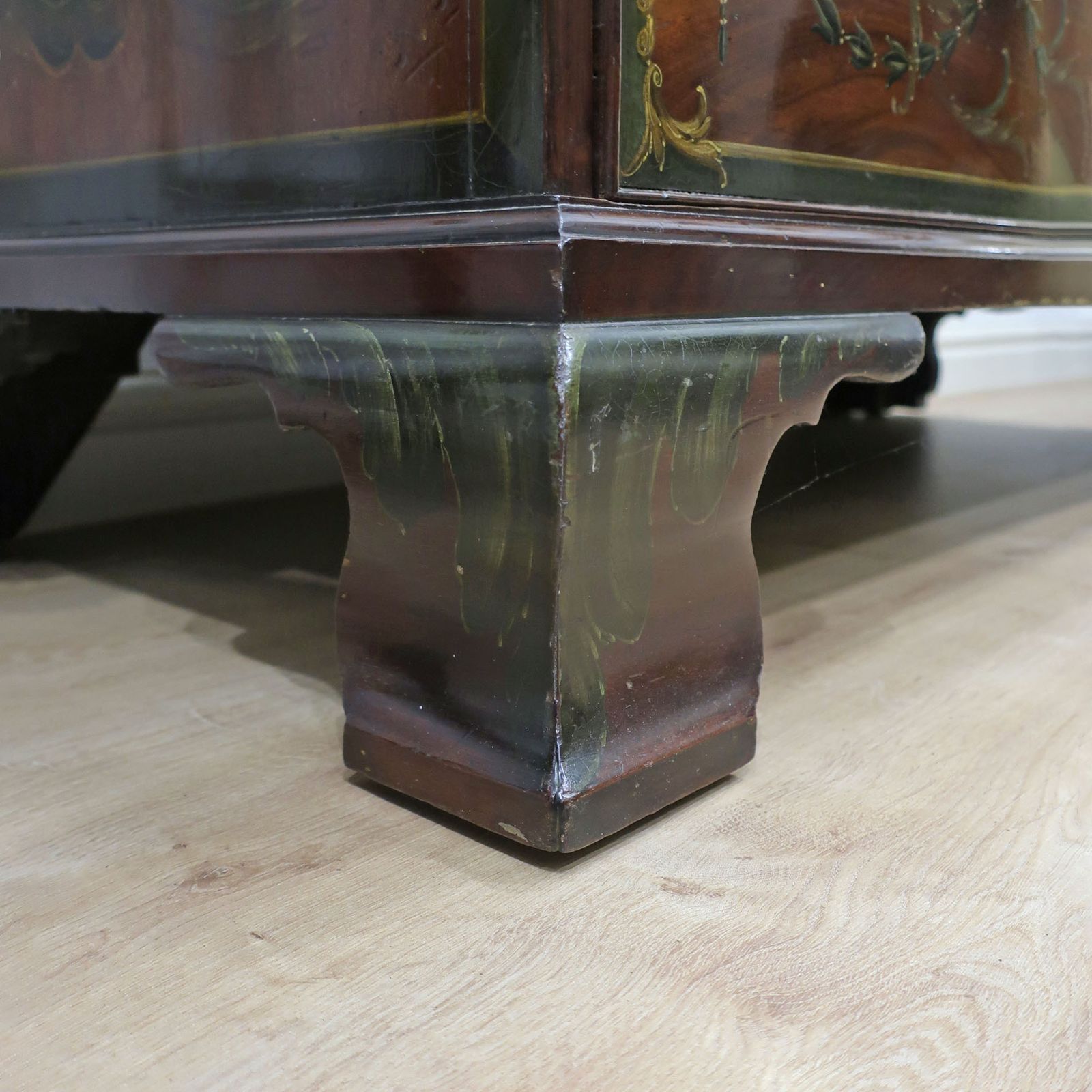 Furniture Georgian Mahogany Polychrome Painted Chest On Chest photo